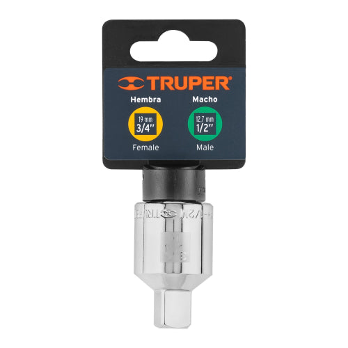 Adaptador para matraca de cuadro 3/4" a cuadro 1/2", Truper