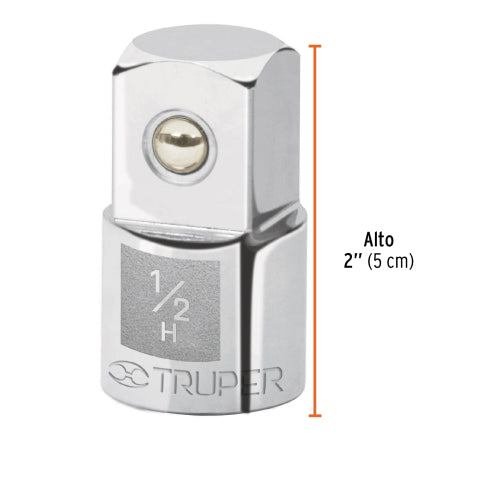 Adaptador para matraca de cuadro 1/2" a cuadro 3/4", Truper