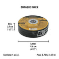 Disco Tipo 27 de 4-1/2" x 6.2 mm desbaste de metal, Pretul
