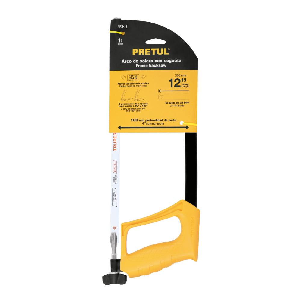 Arco 12" de solera para segueta, Pretul