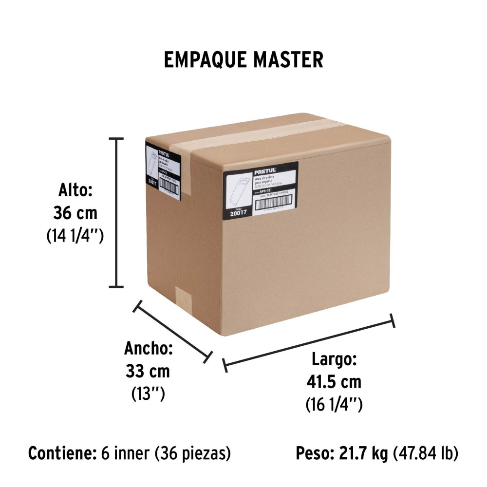 Arco 12" de solera para segueta, Pretul