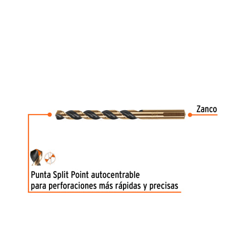 Broca HSS 3/8" Trugold para metal, Truper Expert