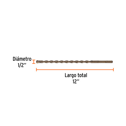 Broca SDS Plus 1/2 x 12", Truper