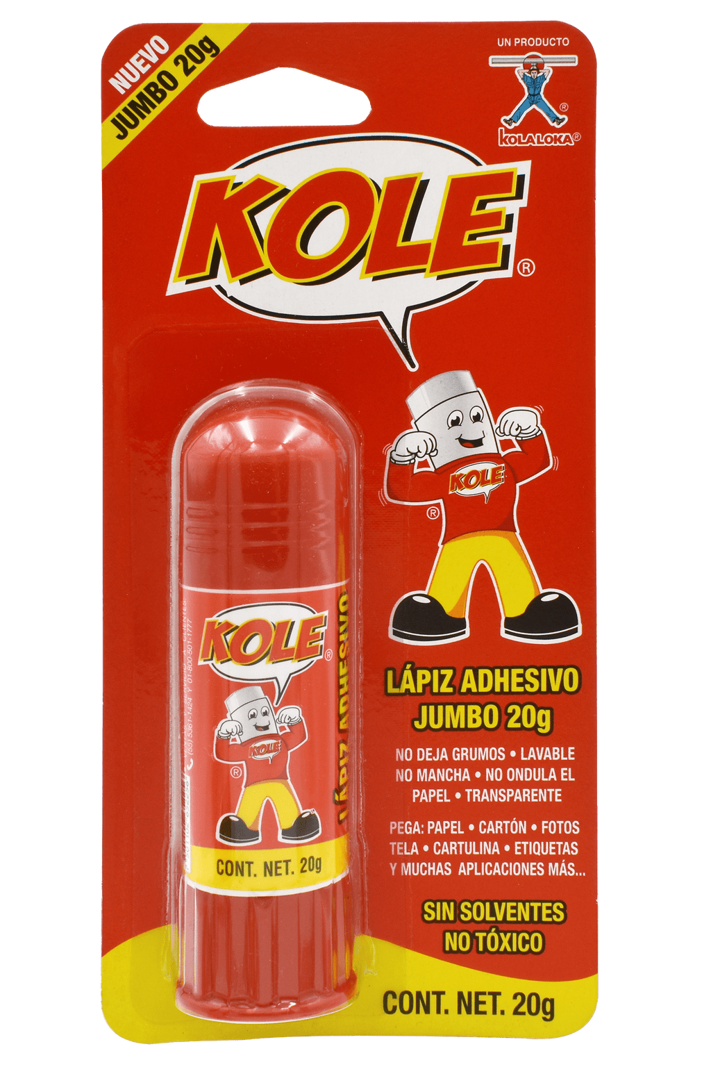 Lápiz Adhesivo Jumbo 20g Kole