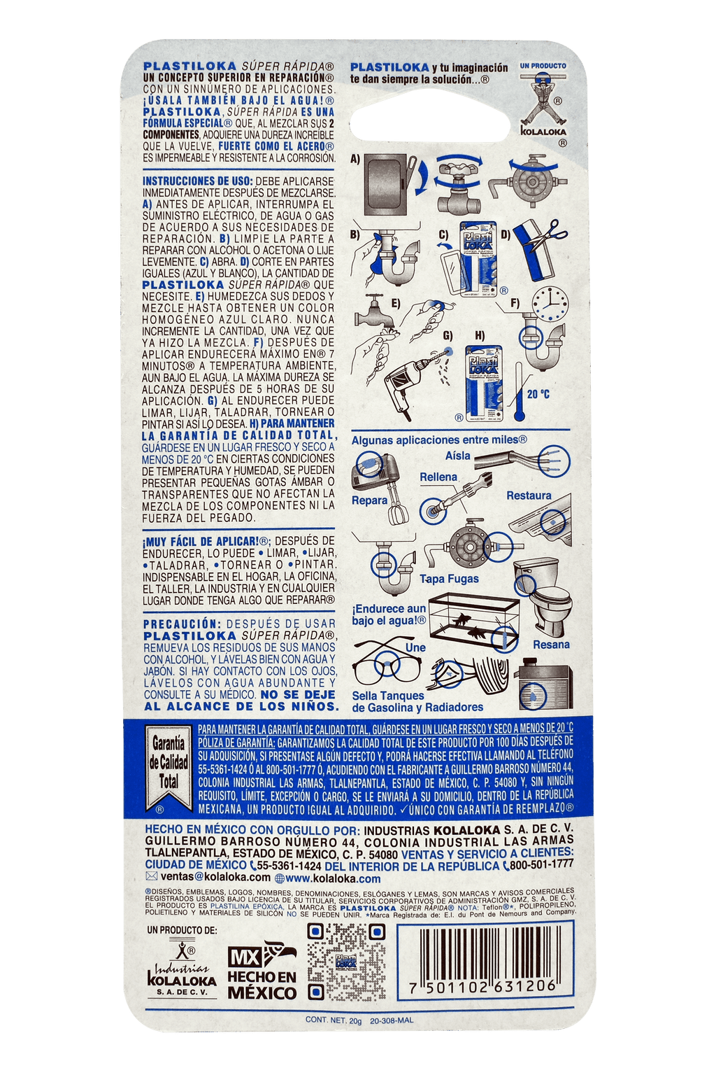 PlastiLoka Súper Rápida 20g