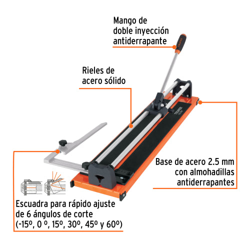 Cortador de azulejo 24" (60 cm) con baleros, Truper