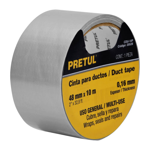 Cinta de 10 m para ducto, espesor 0.16 mm, Pretul