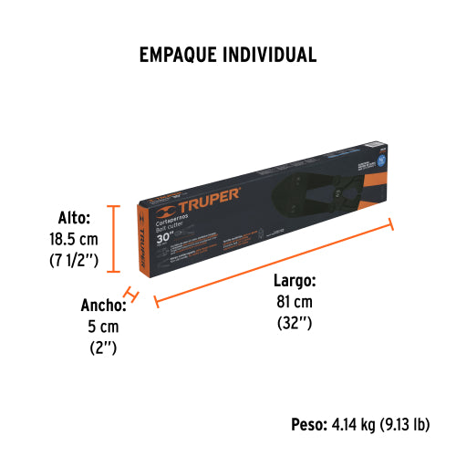 Cortapernos 30", profesional, TRUPER