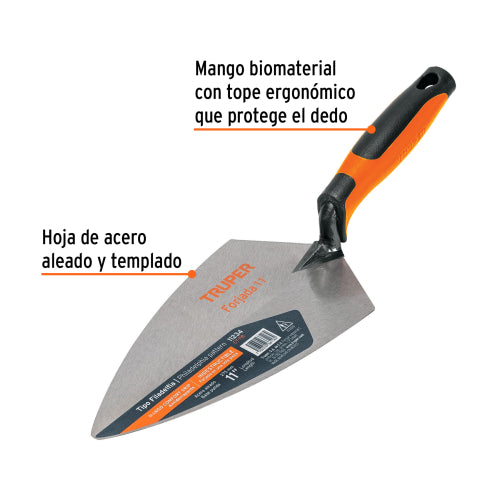 Cuchara para albañil 11" forjada tipo Filadelfia,mgo Comfort