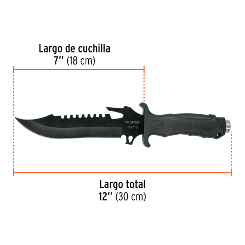 Cuchillo  táctico para campismo 7"