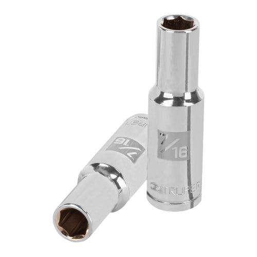 Dado largo de 7/16", 6 puntas, cuadro 1/2", Truper