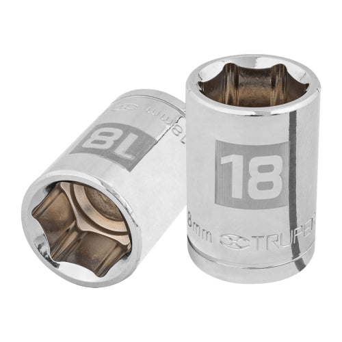 Dado de 18 mm, 6 puntas, cuadro 1/2", Truper