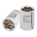 Dado de 18 mm, 6 puntas, cuadro 1/2", Truper