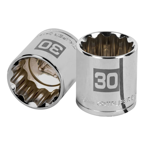 Dado de 30 mm, 12 puntas, cuadro 1/2", Truper