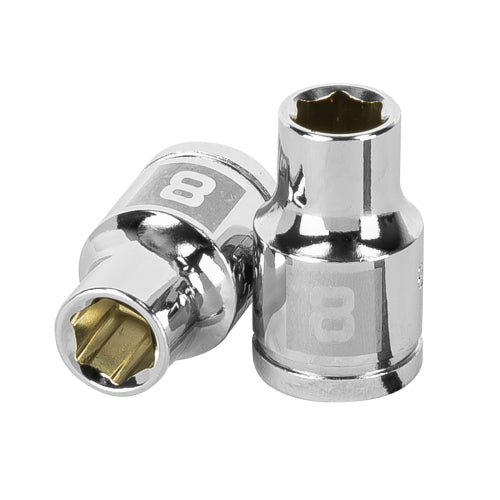 Dado de 8 mm, 6 puntas, cuadro 3/8", Truper