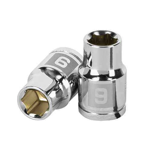 Dado de 9 mm, 6 puntas, cuadro 3/8", Truper