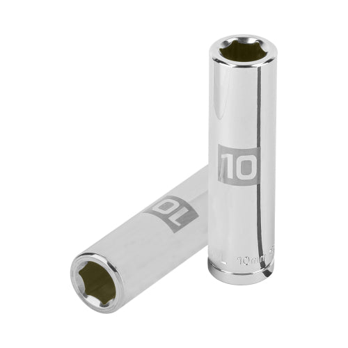 Dado largo de 10 mm, 6 puntas, cuadro 3/8", Truper