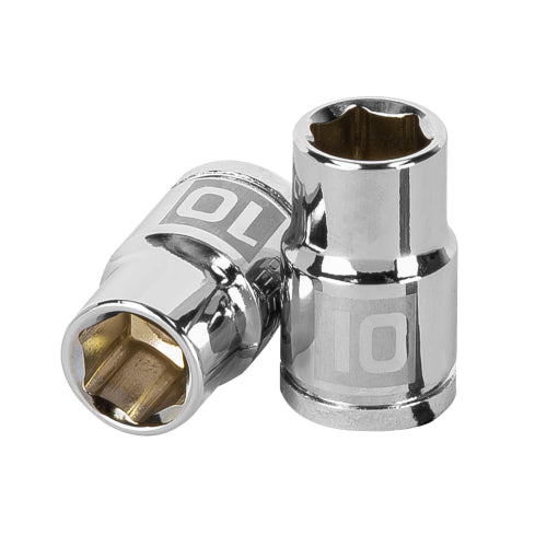 Dado de 10 mm, 6 puntas, cuadro 3/8", Truper