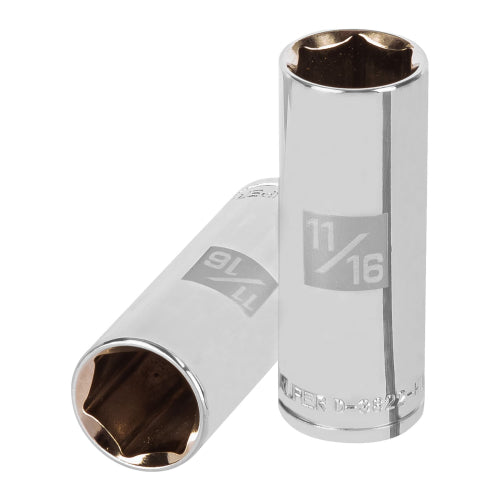 Dado largo de 11/16", 6 puntas, cuadro 3/8", Truper