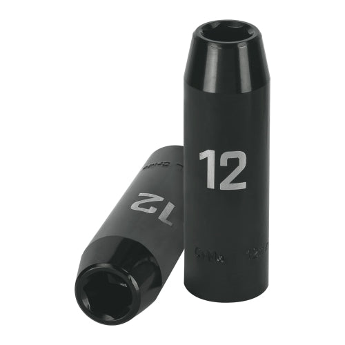 Dado largo cuadro 1/2" de impacto 6 puntas de 12 mm, Truper