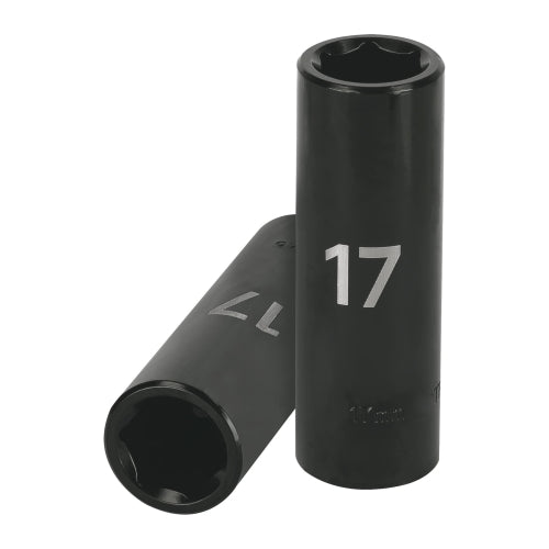 Dado largo cuadro 1/2" de impacto 6 puntas de 17 mm, Truper