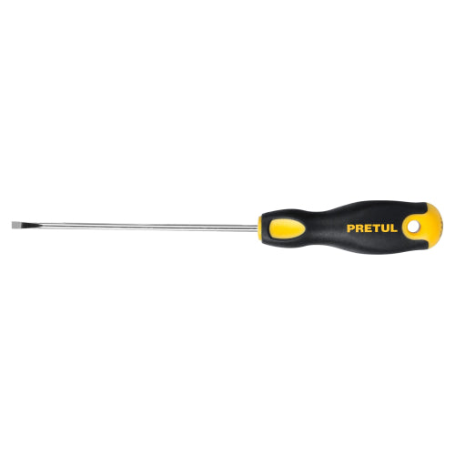 Desarmador cabinet 1/8 x 4" mango Comfort Grip, Pretul
