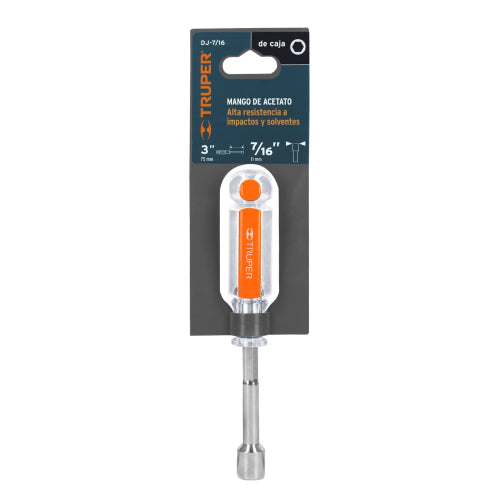 Desarmador de caja 7/16" mango de acetato, Truper