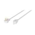 Extensiones eléctricas domésticas con clavija plana, blancas