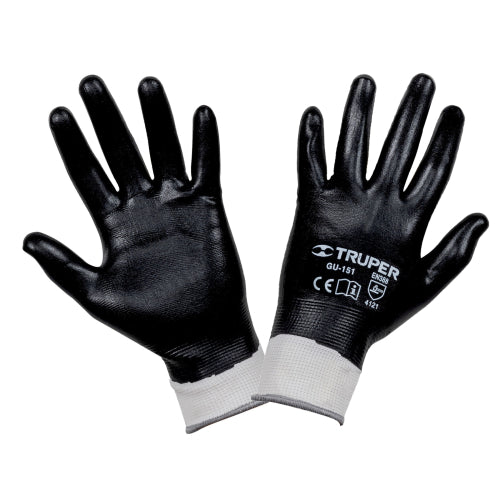 Guantes de poliéster recubiertos de nitrilo, TRUPER