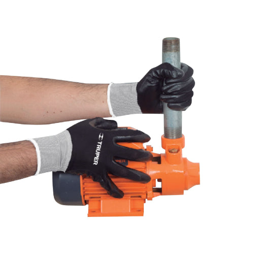 Guantes de poliéster recubiertos de nitrilo, TRUPER