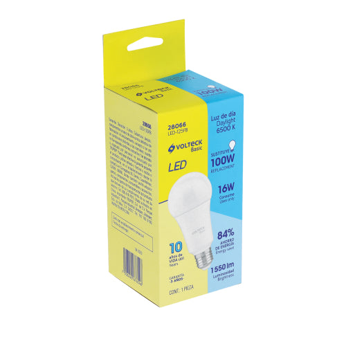Lámpara de LED tipo bulbo A22 16 W, luz de día, caja, Basic
