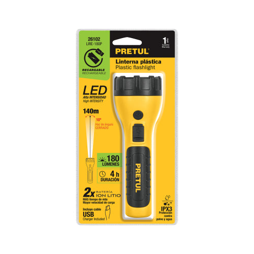 Código: 27083 Clave: LI-CA-3AAAP Linterna de minero LED 100 lm de 3 pilas AAA,