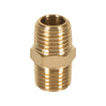 Niple de latón, macho-macho, cuerda 1/4" NPT, TRUPER