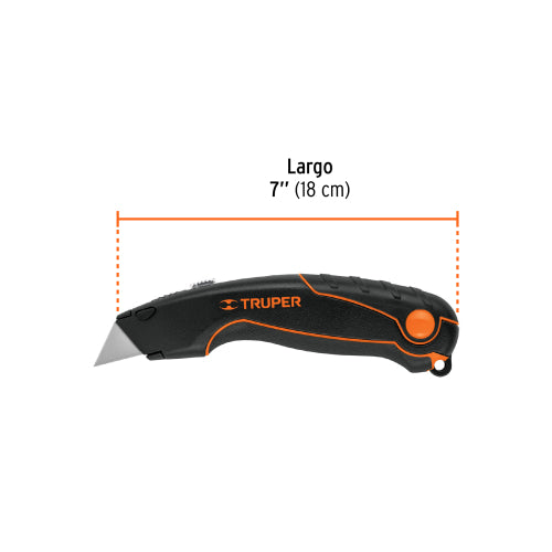 Navaja retráctil 7" cuerpo de aluminio, Truper