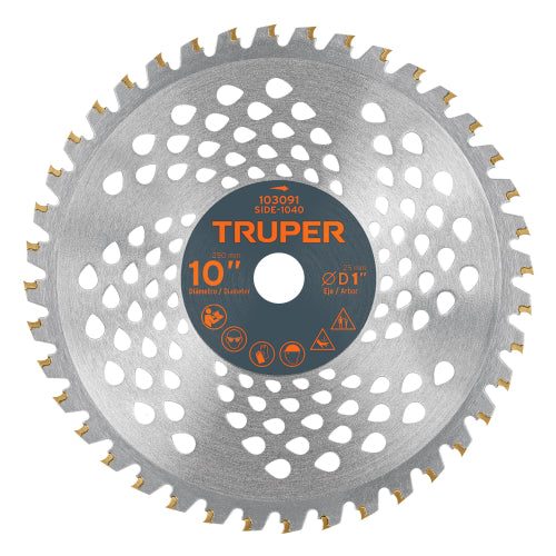 Disco sierra 10" para desbrozadoras, 40 dientes, TRUPER