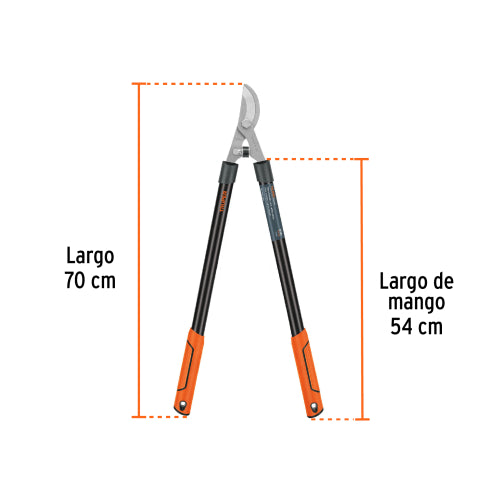 Tijera para ramas 70 cm, Classic, mgos tubulares, TRUPER