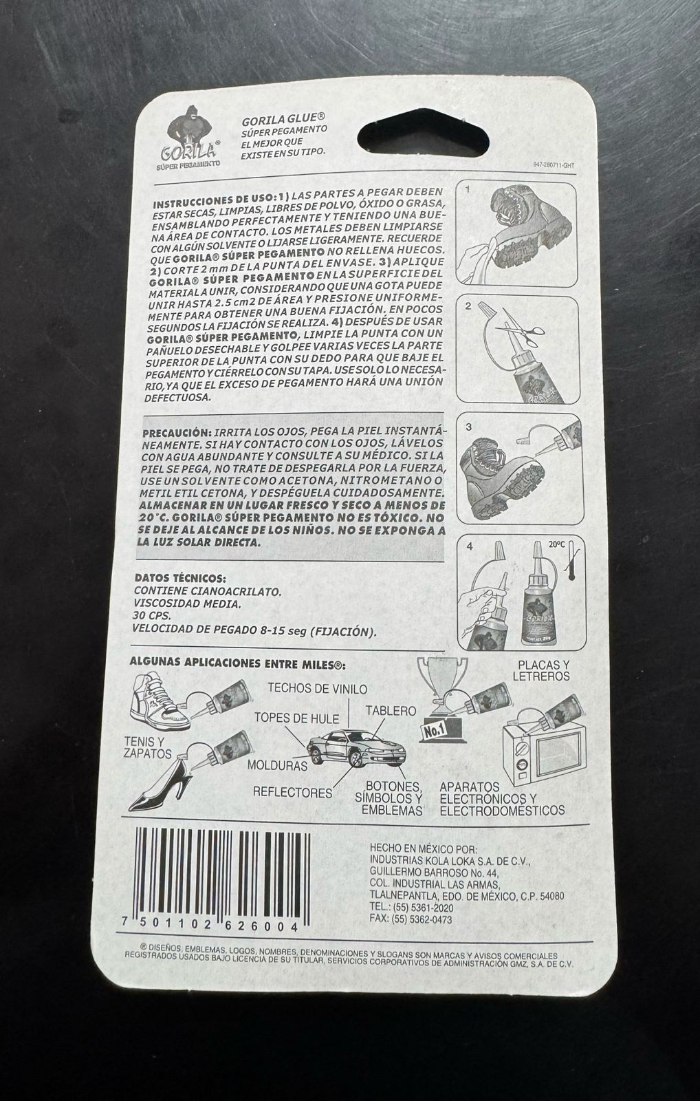 Gorila Super Pegamento 20g
